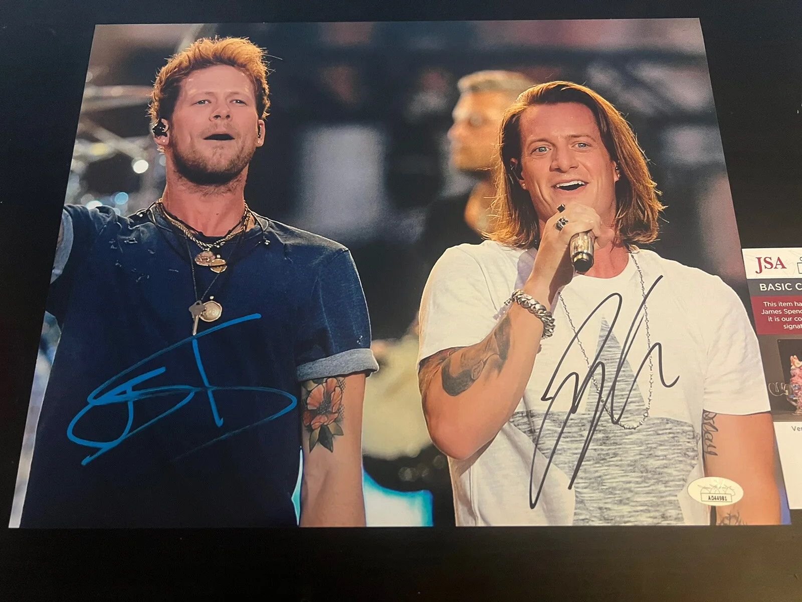 FLORIDA GEORGIA LINE SIGNED 11X14 PHOTO Jsa Coa BRIAN Kelley TYLER Hubbard FGL, изображение 2