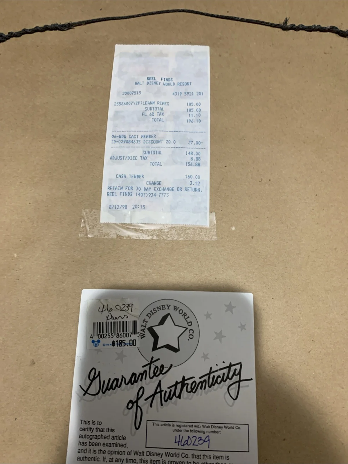 Leann Rimes Original Autograph From Walt Disney, image 3