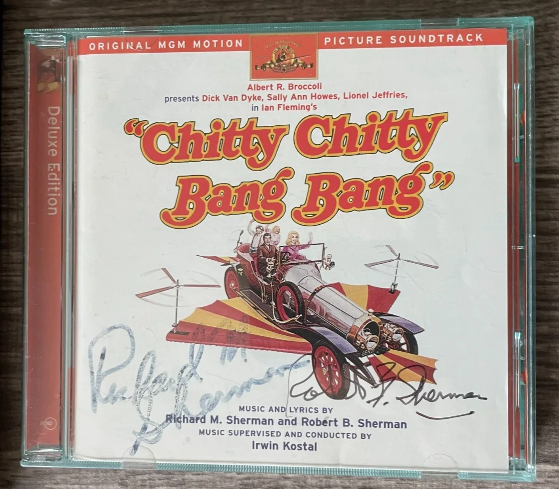 Richard M Sherman — The Sherman Brothers – CHITTY CHITTY BANG BANG Signed CD ACADEMY AWARD WINNERS, image 2
