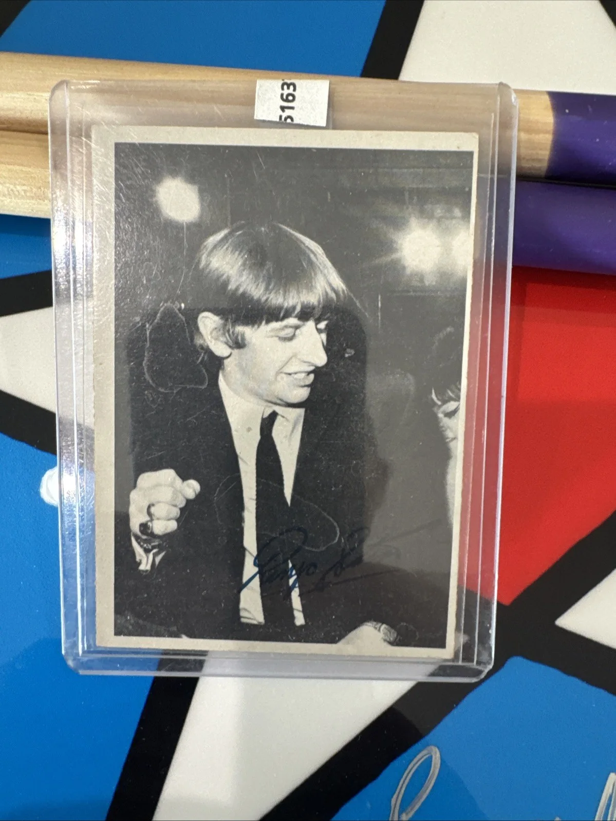 Ringo Starr Signed Snare Drum , Drumsticks, 45 Rpm Record ,card Package Beatles, изображение 5