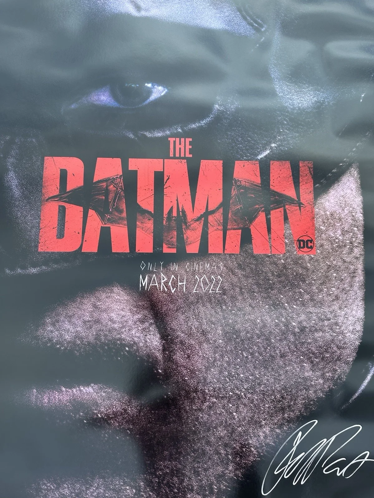 Robert Pattinson — Robert Pattinson Autographed 2022 The Batman Original 27x40 D/S Movie Poster CA, изображение 2