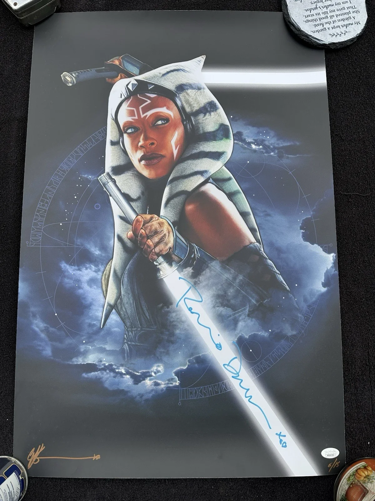 Rosario Dawson — Rosario Dawson Autographed Star Wars Ahsoka by Greg Ruth 24x36 Ltd Ed Print /15