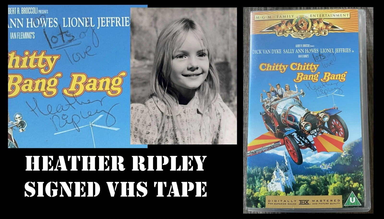 Heather Ripley — Heather Ripley – CHITTY CHITTY BANG BANG Autograph Signed 1990 VHS Tape