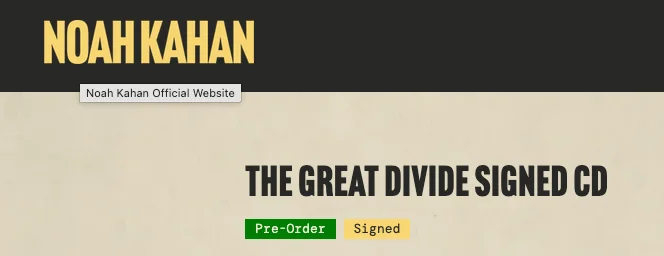 *Noah Kahan* SIGNED ! The Great Divide CD Limited Edition Autographed, image 2