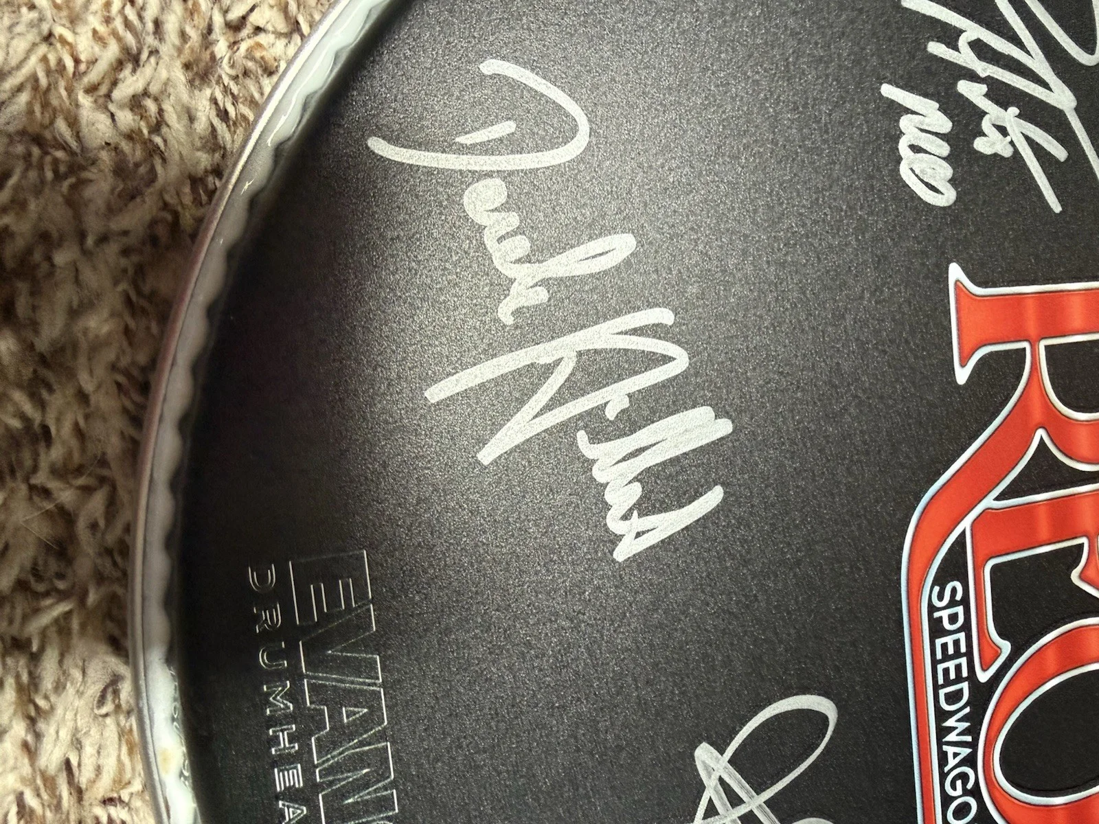 Evans Drumhead REO Speedwagon Signed Original Autographed Music Memorabilia, image 3
