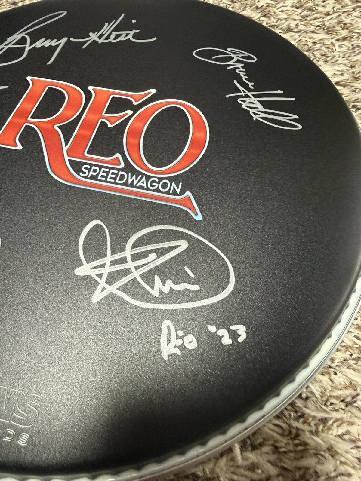 Evans Drumhead REO Speedwagon Signed Original Autographed Music Memorabilia, image 5