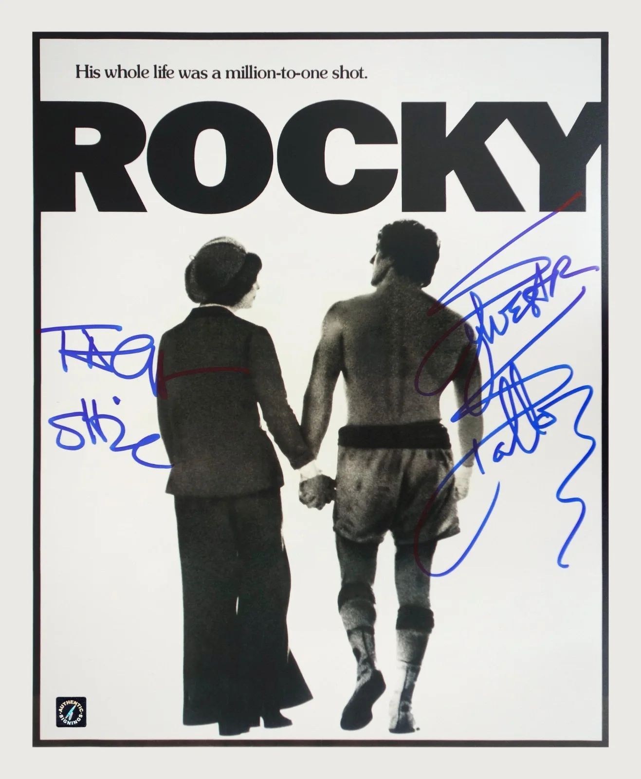 Sylvester Stallone Talia Shire — Sylvester Stallone & Talia Shire Autographed ROCKY 16x20 Photo ASI Proof