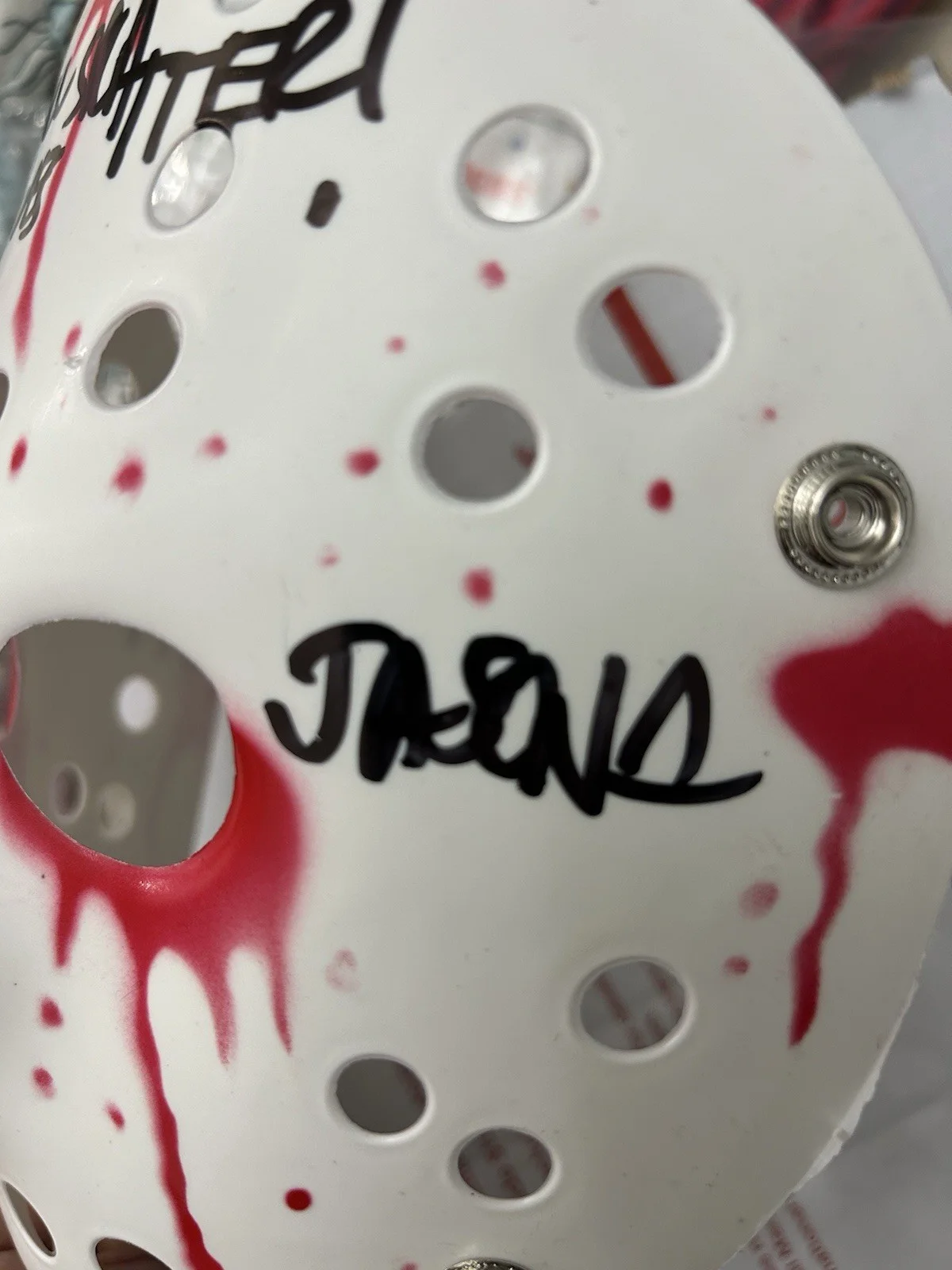 Ari Lehman — Ari Lehman Autographed Friday The 13th Inscribed Jason Vorhees Mask BECKETT COA, image 4