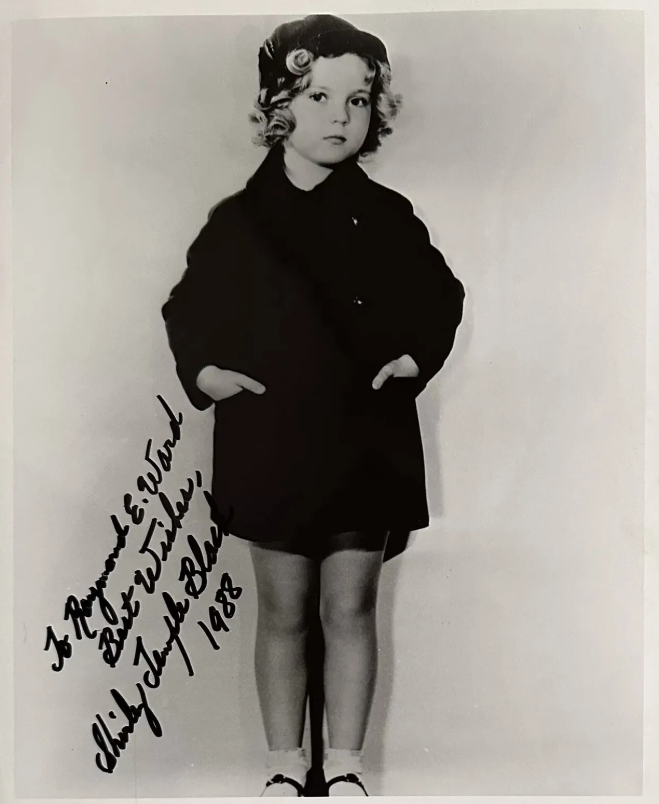 Shirley Temple — SHIRLEY TEMPLE Signed VINTAGE 8x10 Photo CHILD ACTING LEGEND Todd Mueller COA