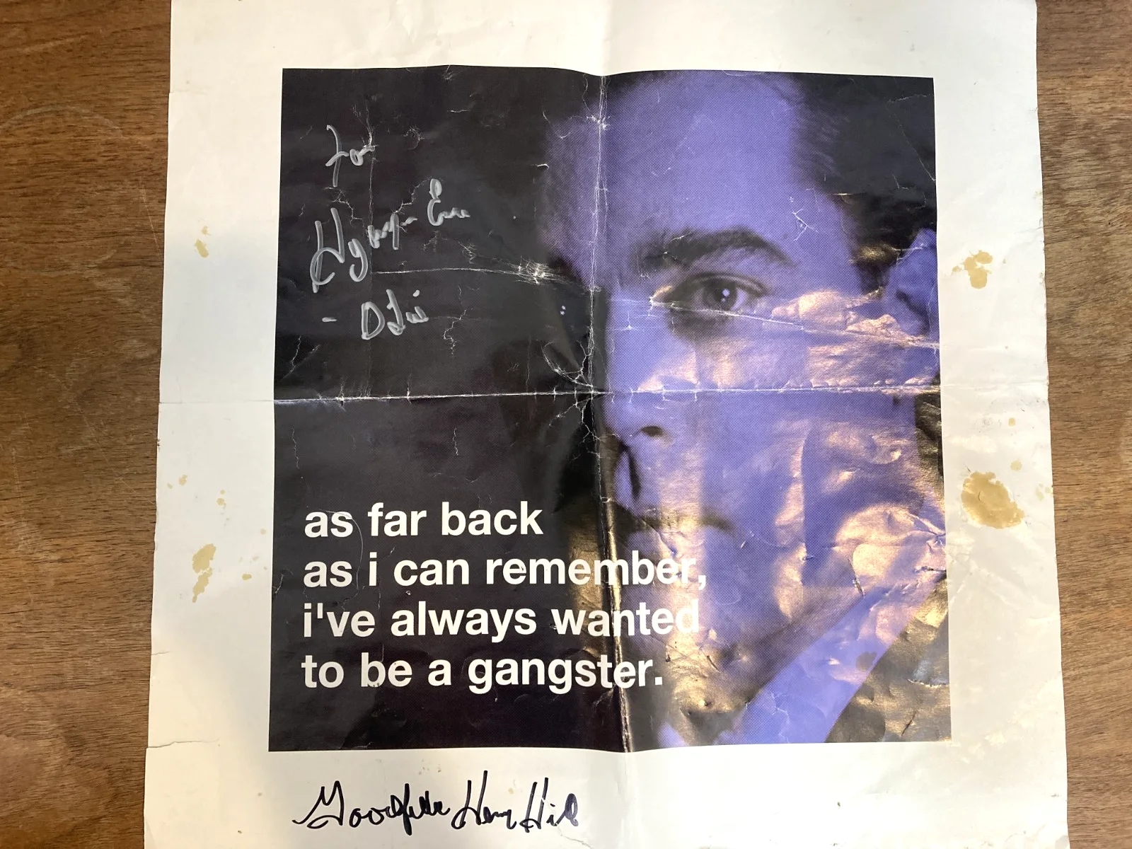 Henry Hill — Goodfellas Mobster Henry Hill Authentic Signed 16x16 Print, image 2