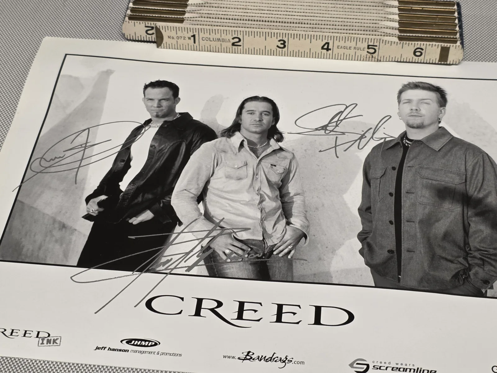 Creed Autographed Scott Stapp Signed Photo Promotional Radio Press Vintage, изображение 5