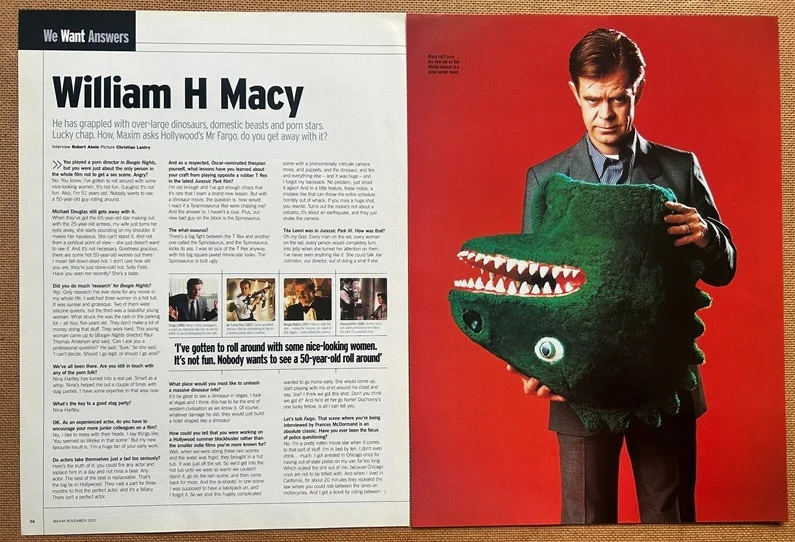 WILLIAM H MACY - 2001 Full page UK magazine poster, image 2