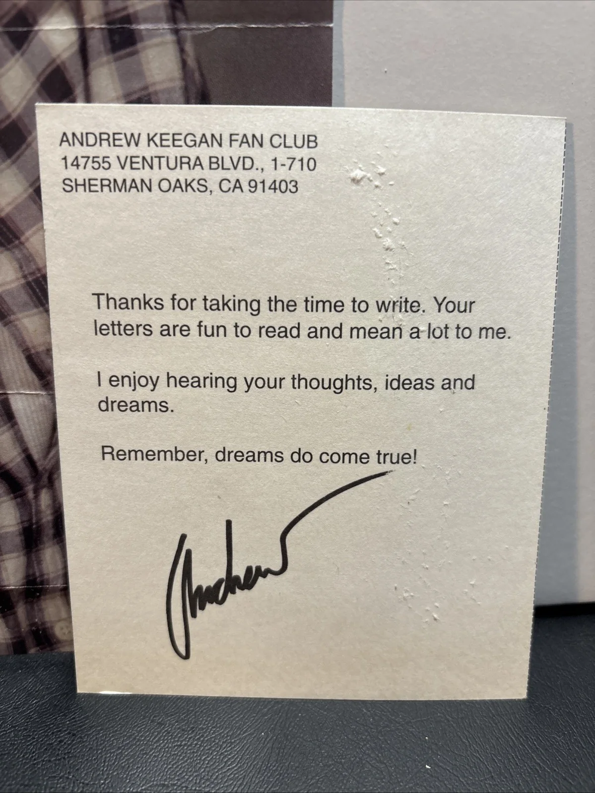 Andrew Keegan Pinup and Postcard Signed But No COA Autographed, изображение 3