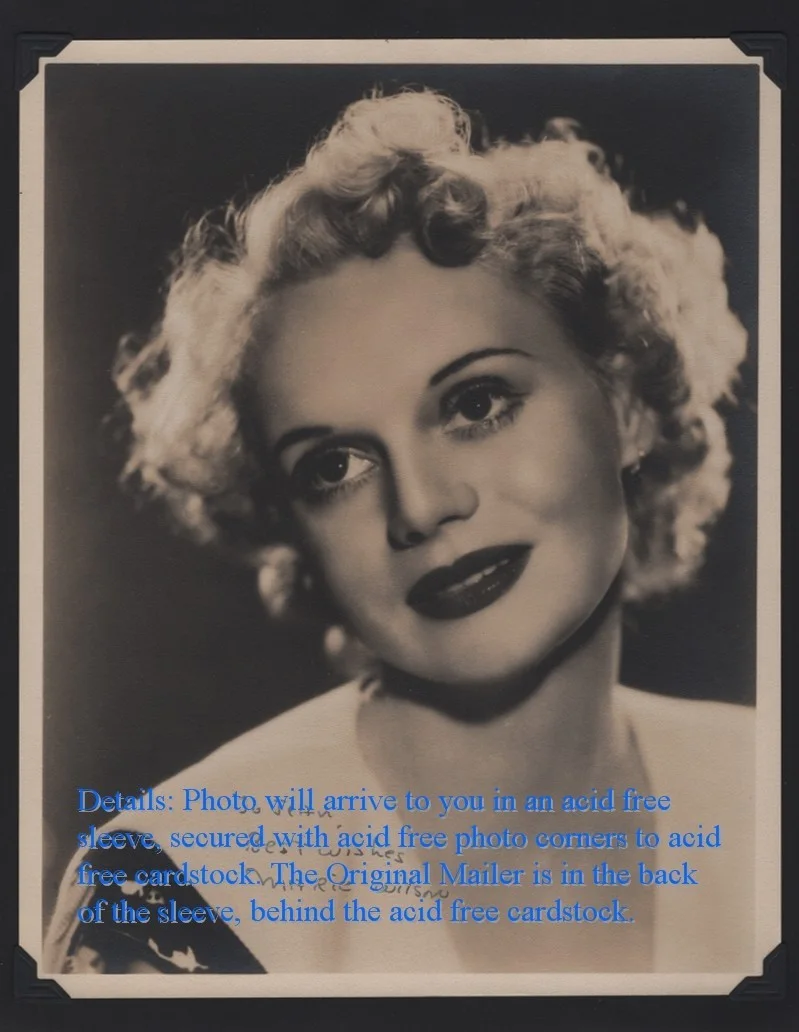 Marie Wilson — Marie Wilson (d. 1972) Autographed Photo Signed + Original Warner Bros. Mailer, изображение 4