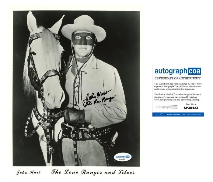 John Hart — John Hart "The Lone Ranger" AUTOGRAPH Signed Autographed 8x10 Photo ACOA
