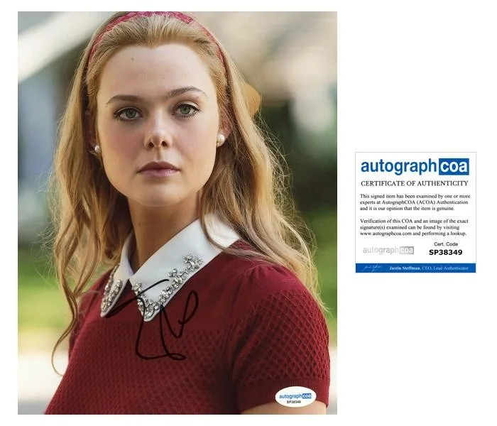Elle Fanning — Elle Fanning "A Complete Unknown" AUTOGRAPH Signed 'Sylvie' 8x10 Photo ACOA