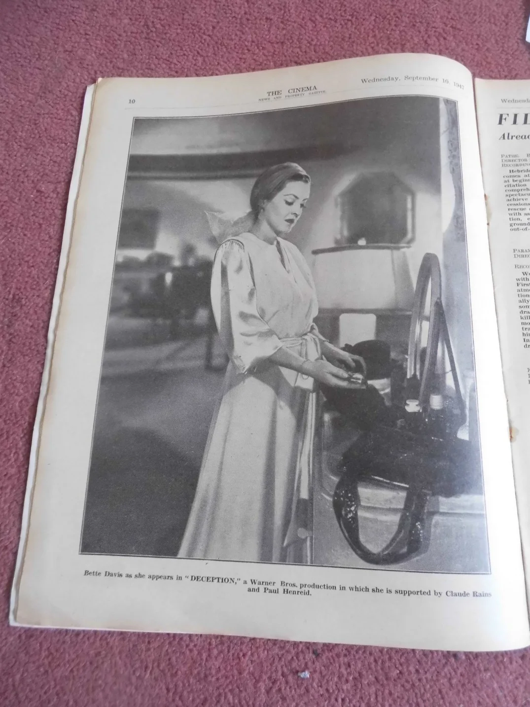 TODAY’S CINEMA (1947) UK trade mag MYRNA LOY, LIZABETH SCOTT, JOAN CRAWFORD, изображение 3
