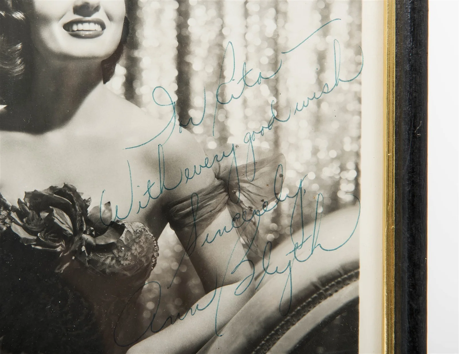 Autographed Ann Blyth Photograph Golden Era Hollywood Actress 8-3/4" x 10-3/4", изображение 3