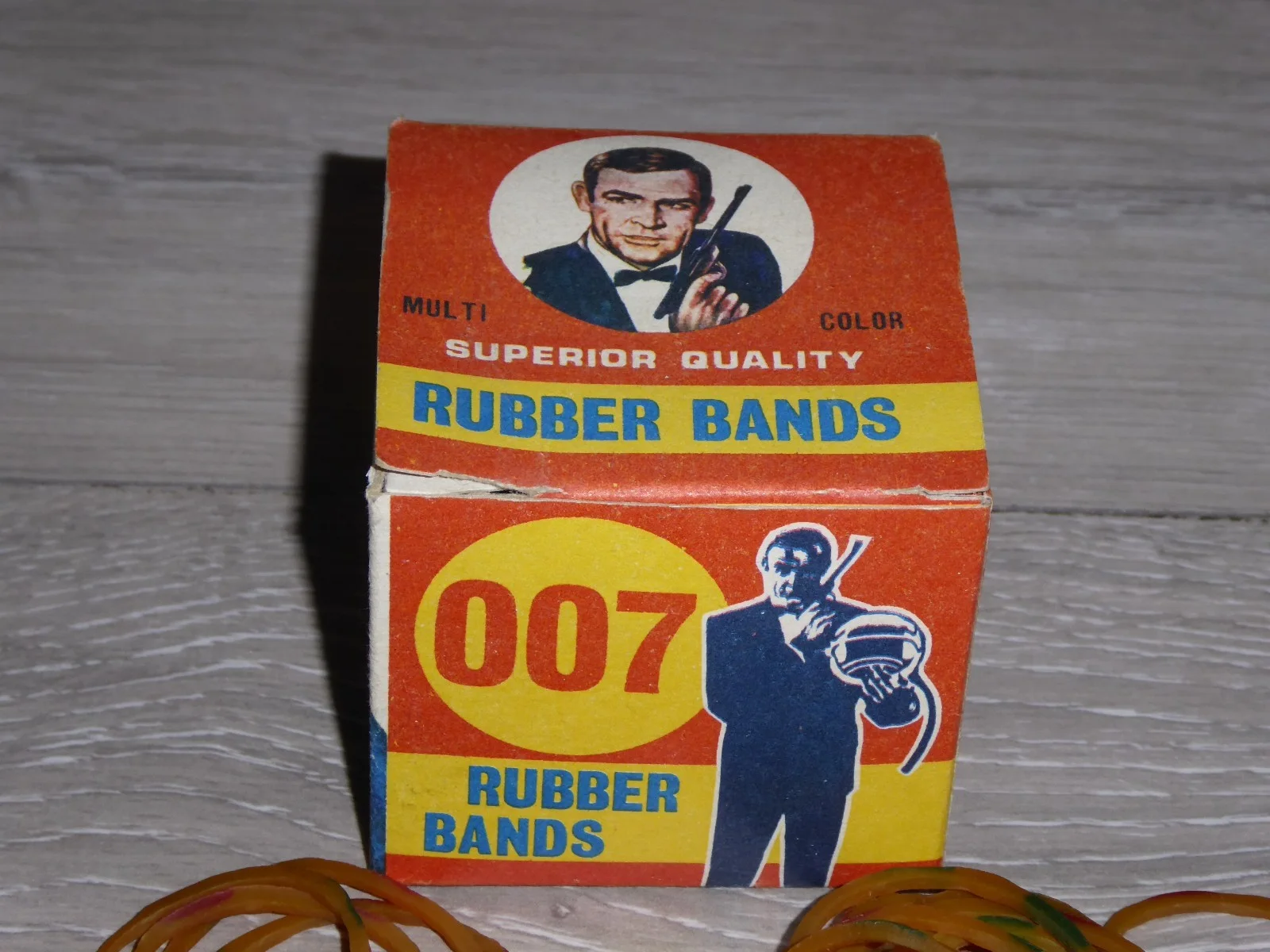 Vintage - James Bond 007 Multi Coloured Rubber Bands - Sean Connery 1960's Boxed, изображение 2