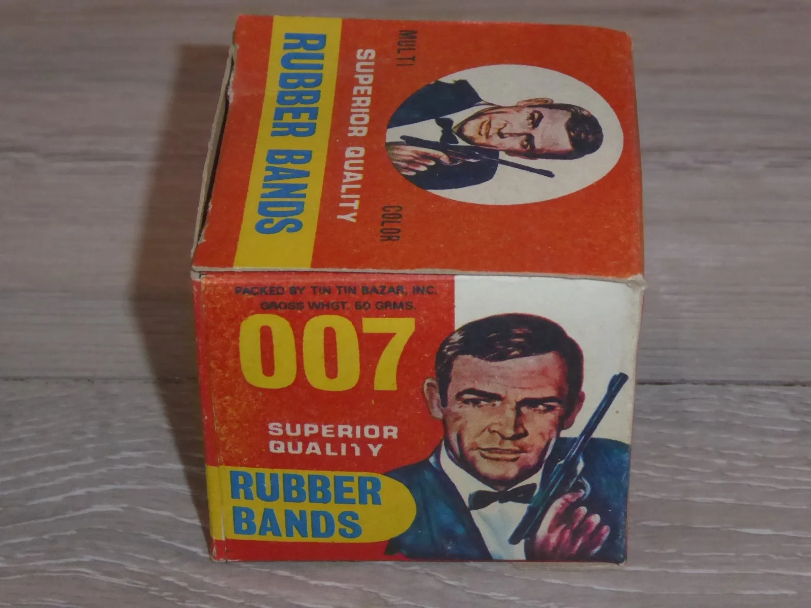 Vintage - James Bond 007 Multi Coloured Rubber Bands - Sean Connery 1960's Boxed, изображение 5