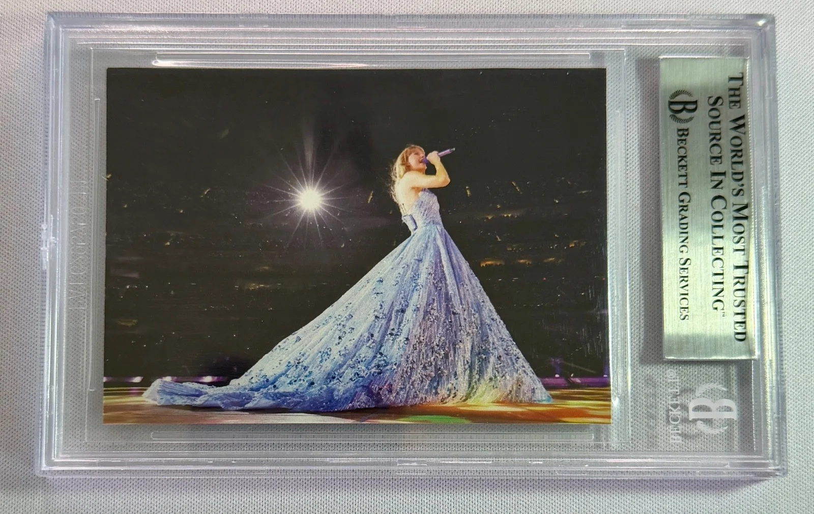 Taylor Swift Folklore Signed Custom Cut Auto CARD BAS Beckett Slabbed (B), image 2
