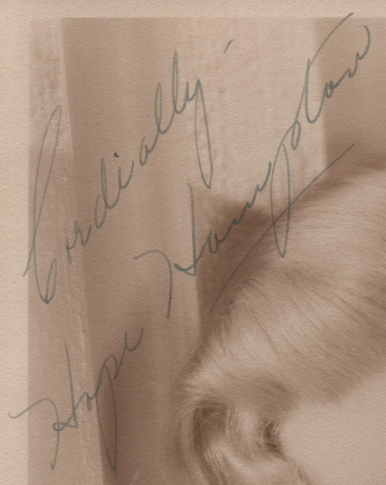 Hope Hampton — Hope Hampton (d. 1982) Autographed Photo Signed + Original Universal Envelope, image 2