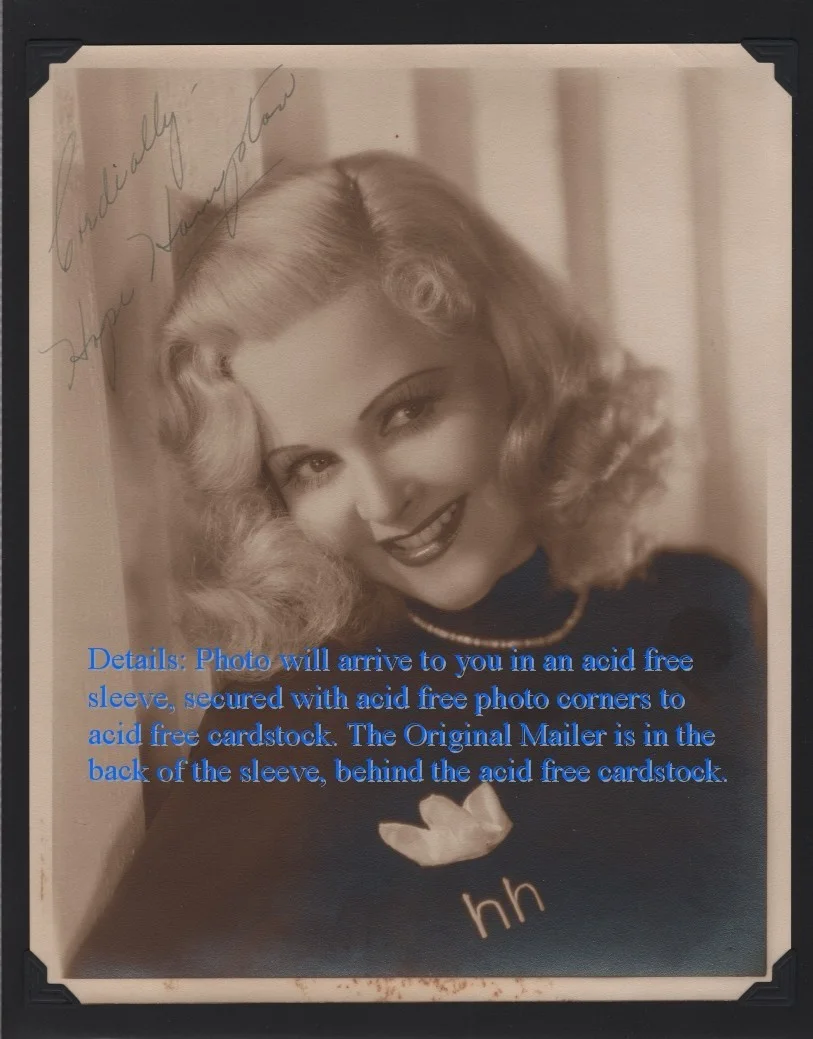 Hope Hampton — Hope Hampton (d. 1982) Autographed Photo Signed + Original Universal Envelope, image 5