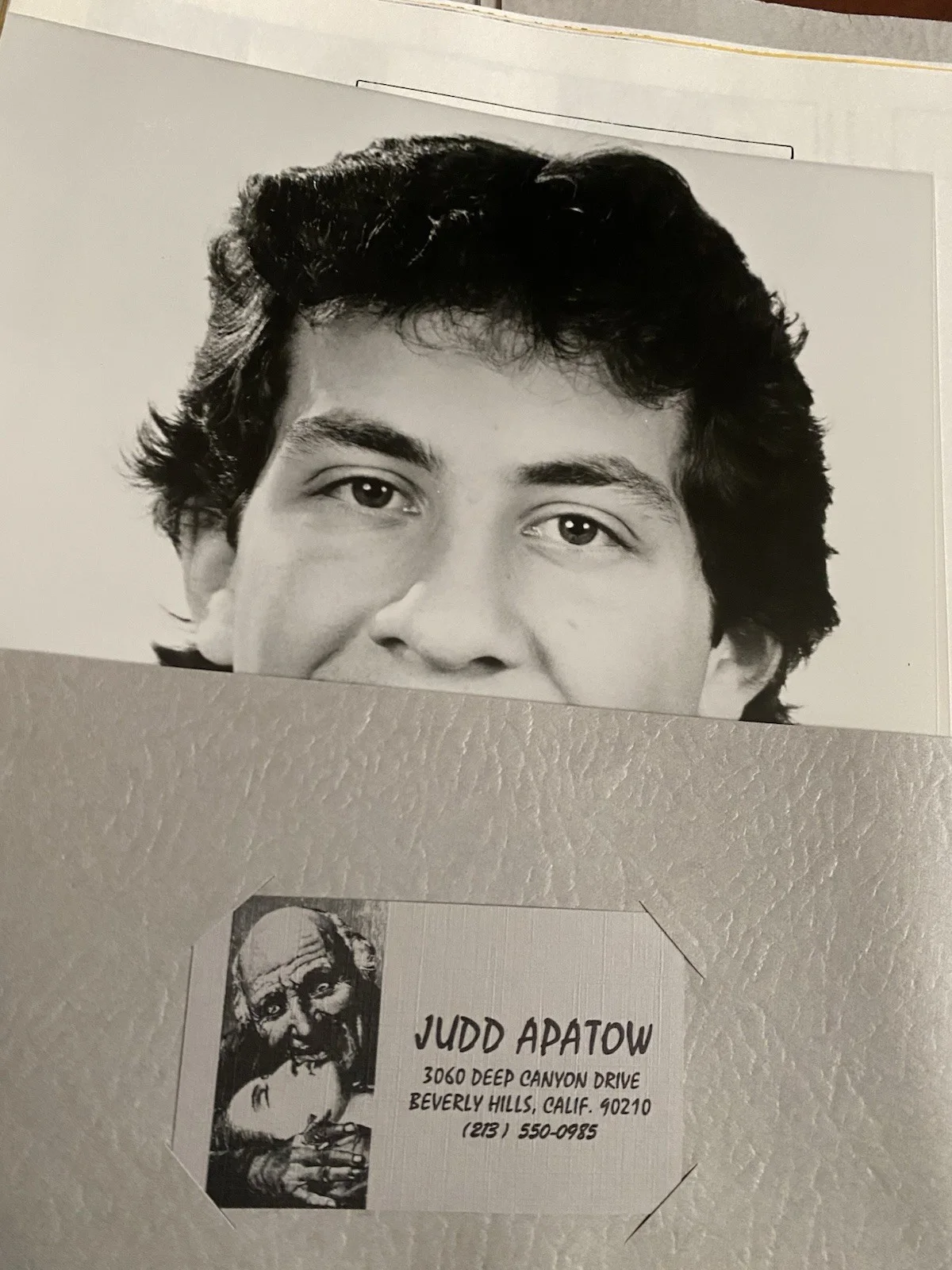 Judd Apatow — JUDD APATOW 1980s Stand‑Up Press Kit w/ SIGNED NOTE Pre‑Fame Director