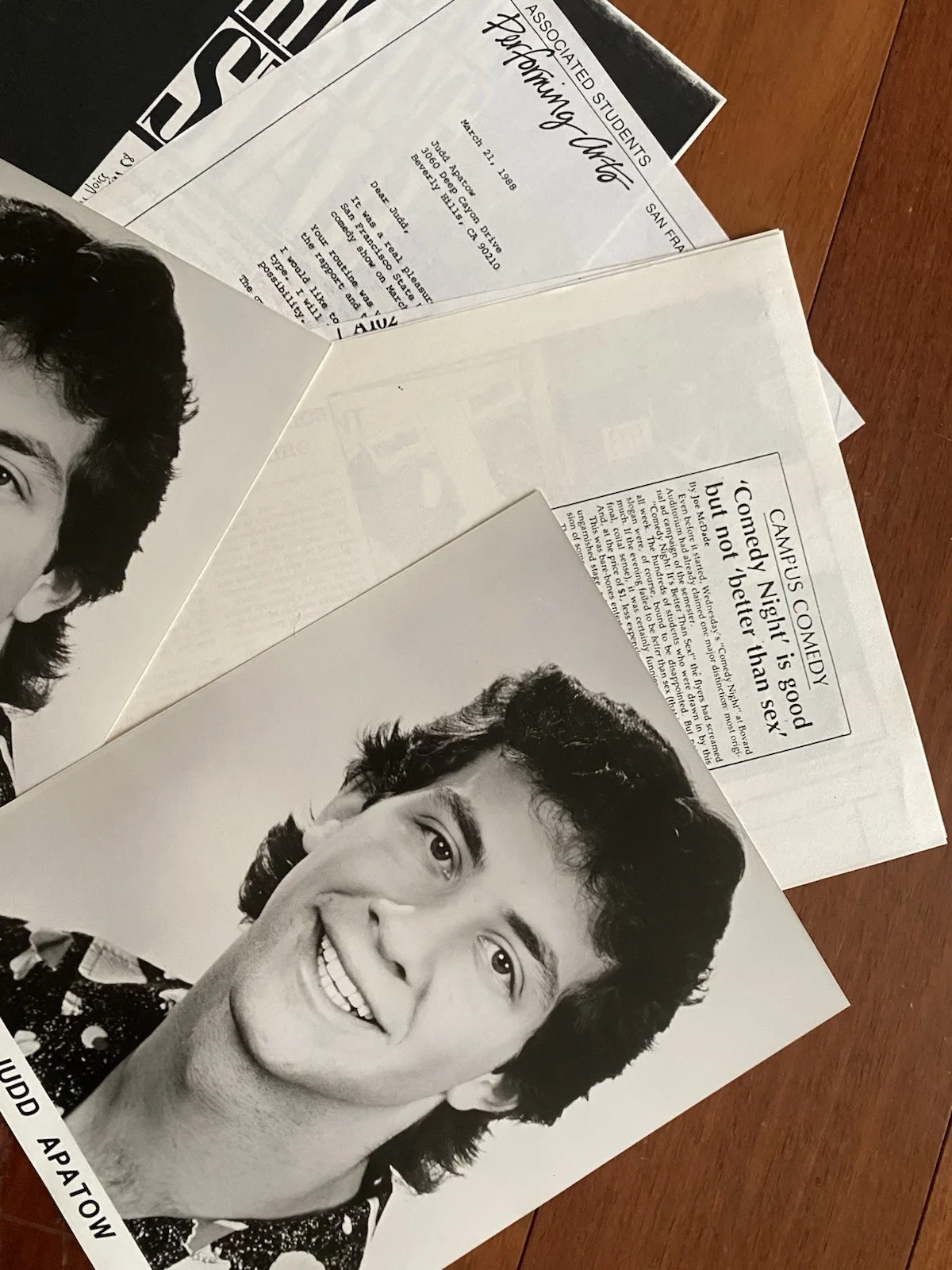 Judd Apatow — JUDD APATOW 1980s Stand‑Up Press Kit w/ SIGNED NOTE Pre‑Fame Director, image 5