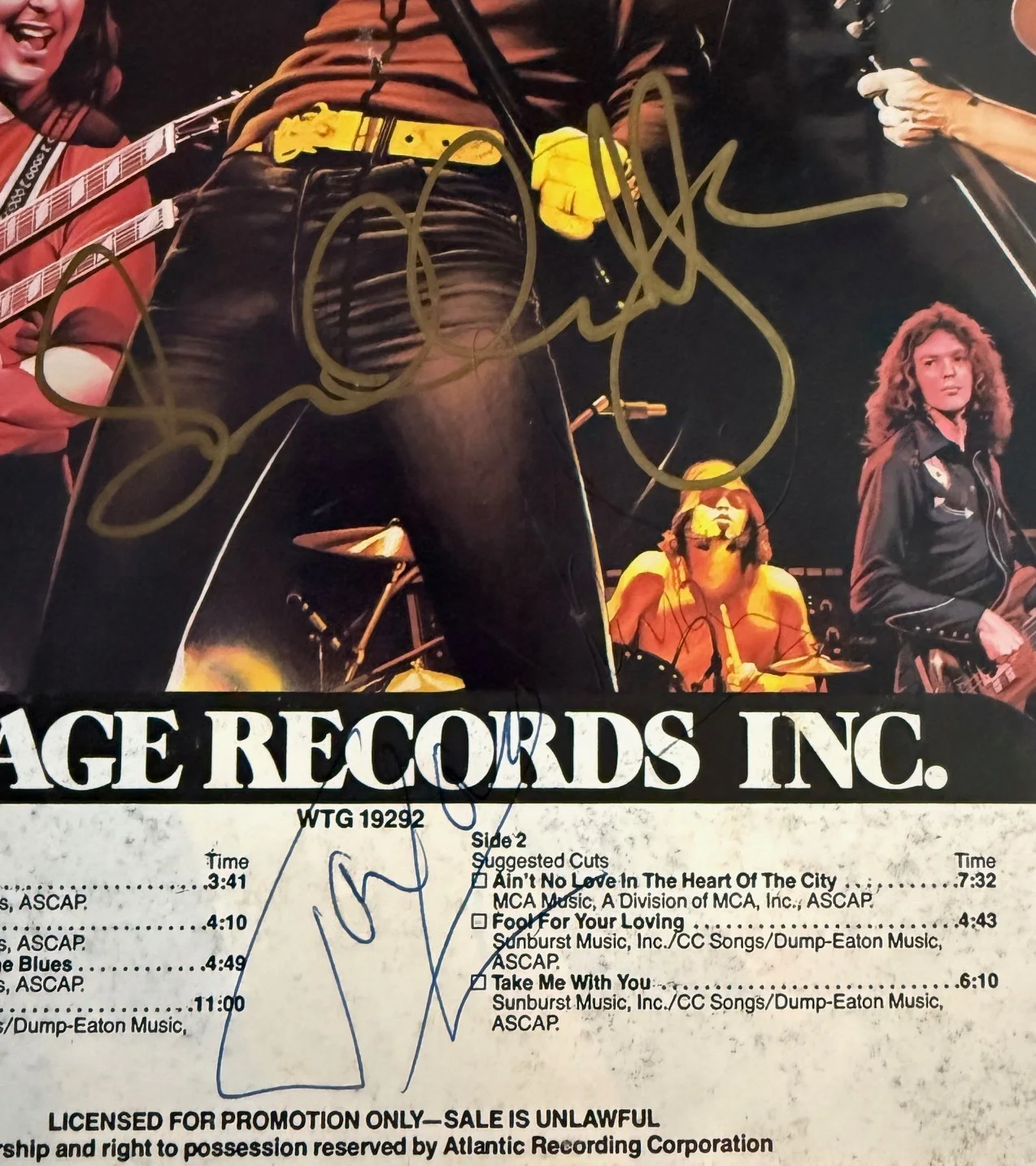 BECKETT signed WHITESNAKE auto by 3 "LIVE IN THE HEART OF THE CITY" Deep Purple, изображение 4