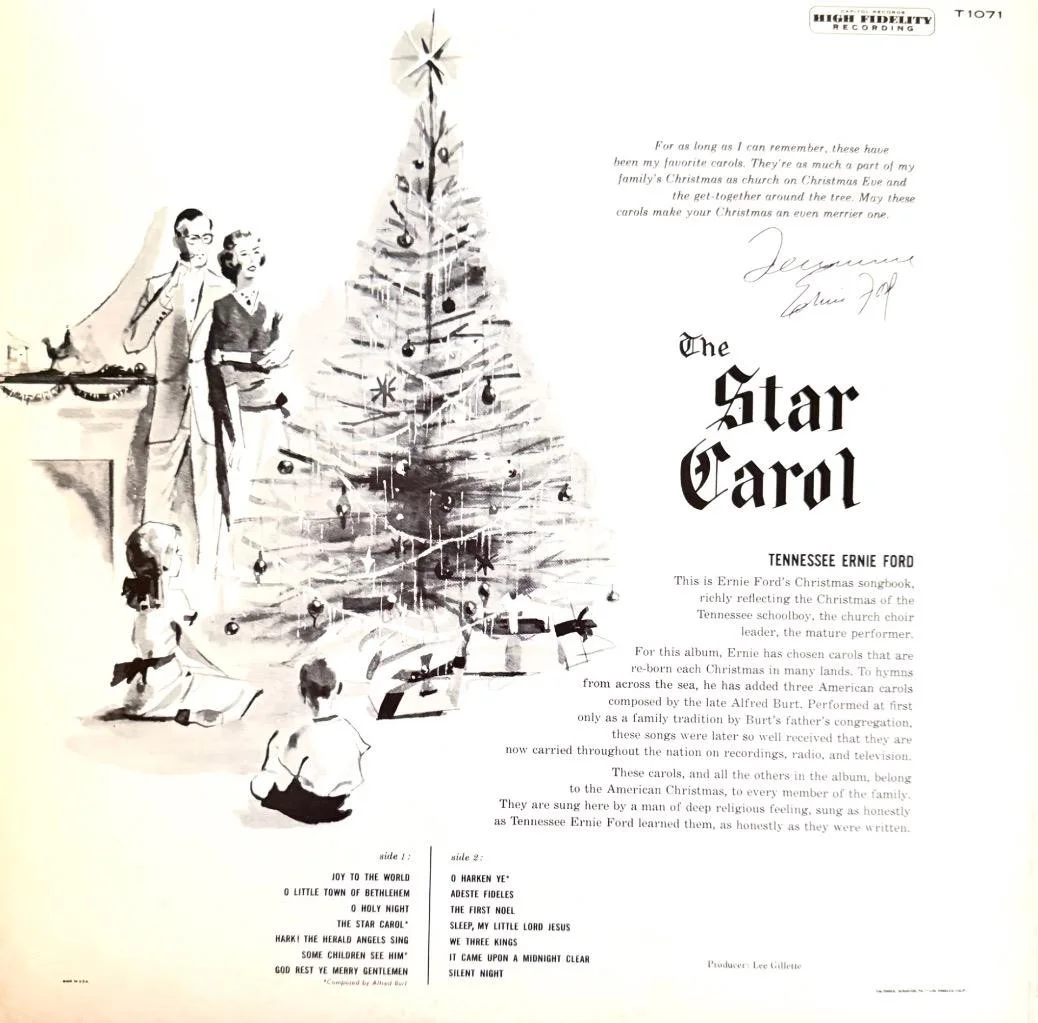 TENNESSEE ERNIE FORD LP ALBUM w/ SIGNED 8X10 PHOTO"THE STAR CAROL", изображение 2
