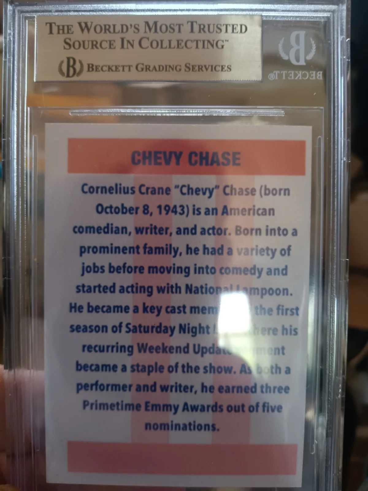 Chevy Chase — Chevy Chase Fletch Custom Card Autograph BAS Beckett Authenticated Auto Lakers, изображение 2