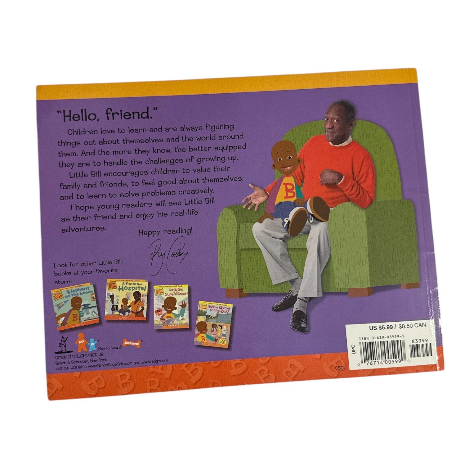 Bill Cosby — Bill Cosby Autograph Little Bill “Just Like Dad” Kids Book! Signed In-Person!, изображение 5
