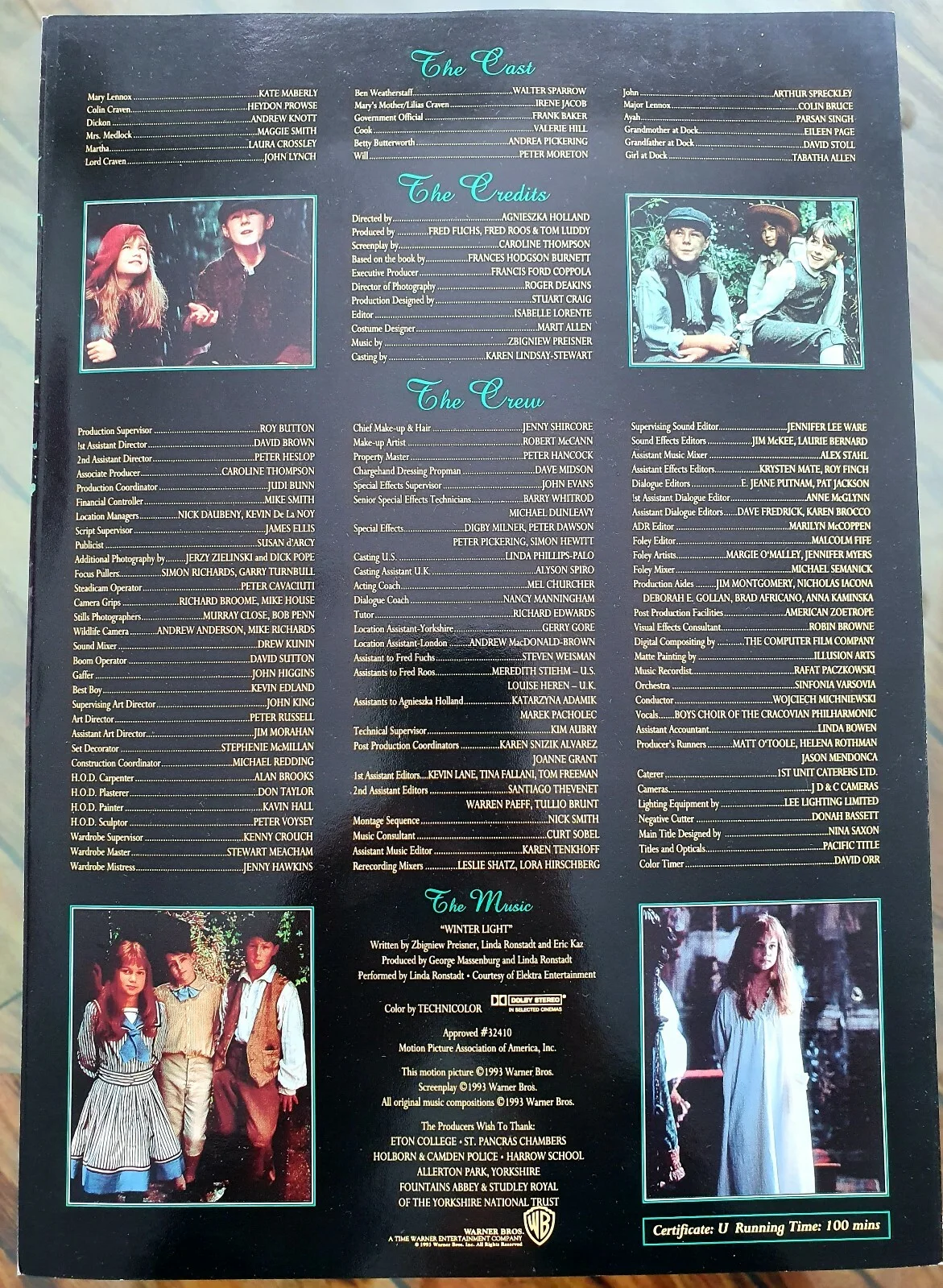 SECRET GARDEN - HIGH QUALITY GLOSSY CARD SYNOPSIS BOOKLET CUTOUT - MAGGIE SMITH, изображение 5