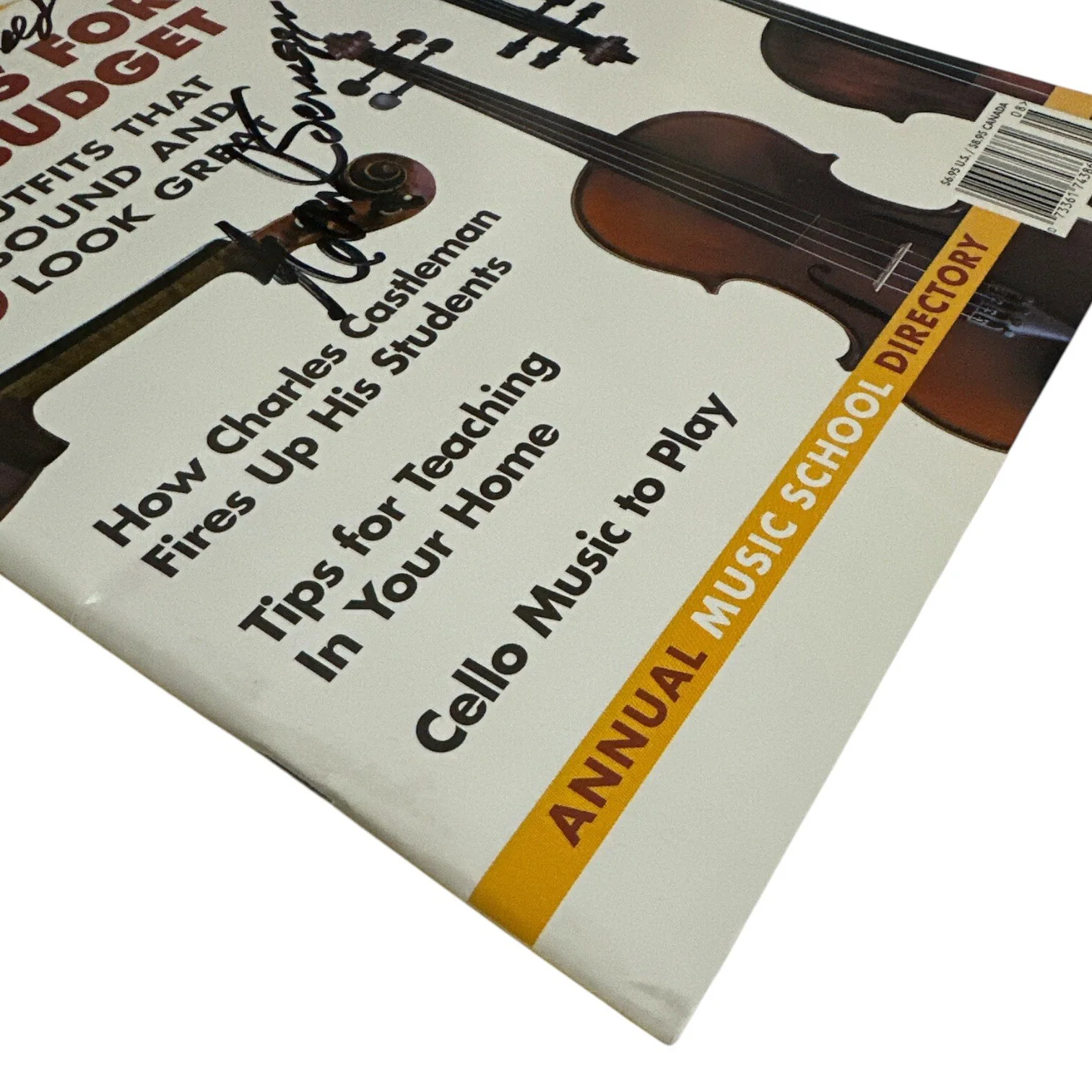 Earl Scruggs & Jesse McReynolds Signed “Strings” Magazine! Bluegrass Flatt Duo!, image 3