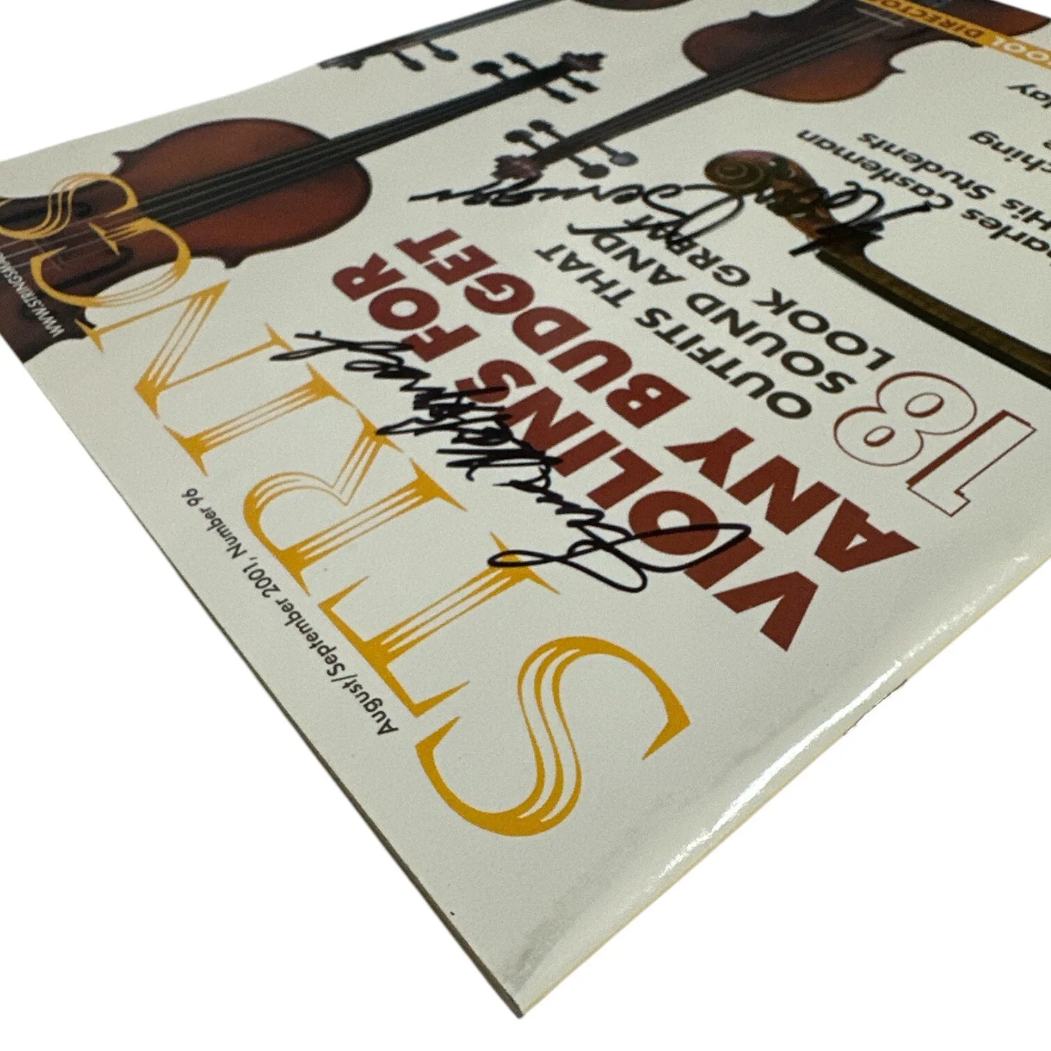 Earl Scruggs & Jesse McReynolds Signed “Strings” Magazine! Bluegrass Flatt Duo!, image 4