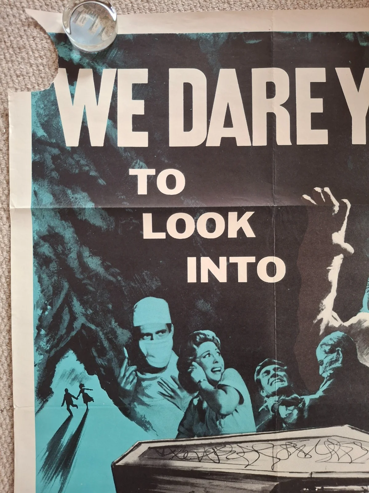 Rare & Original Doctor Blood's Coffin US One Sheet Film Cinema Movie Poster 1961, изображение 3