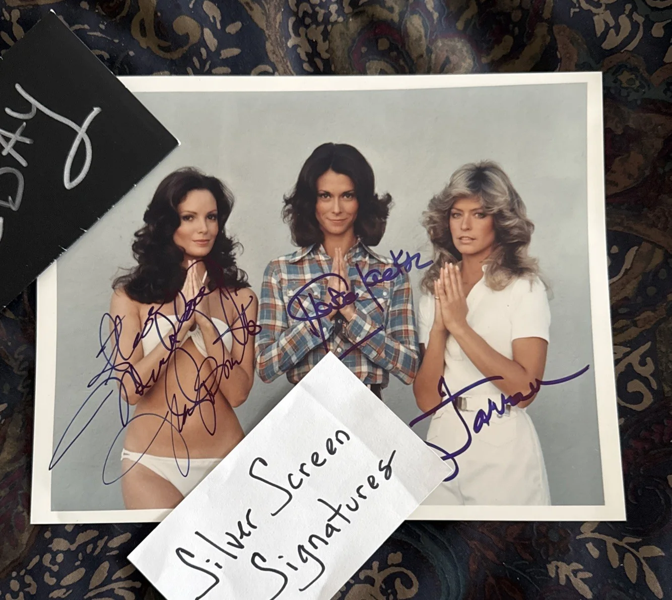 Farrah Fawcett Jaclyn Smith & Kate Jackson ￼Signed Charlie’s Angels Autograph, image 2