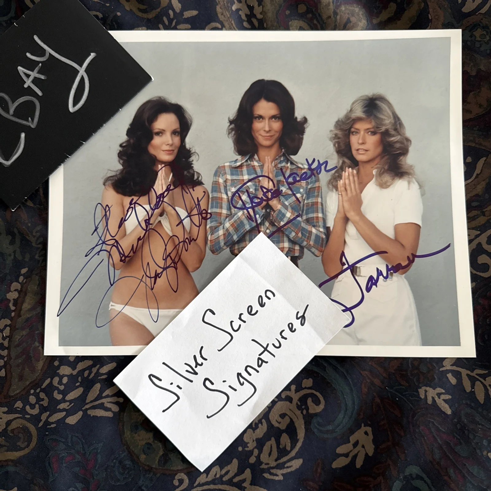 Farrah Fawcett Jaclyn Smith & Kate Jackson ￼Signed Charlie’s Angels Autograph, image 3