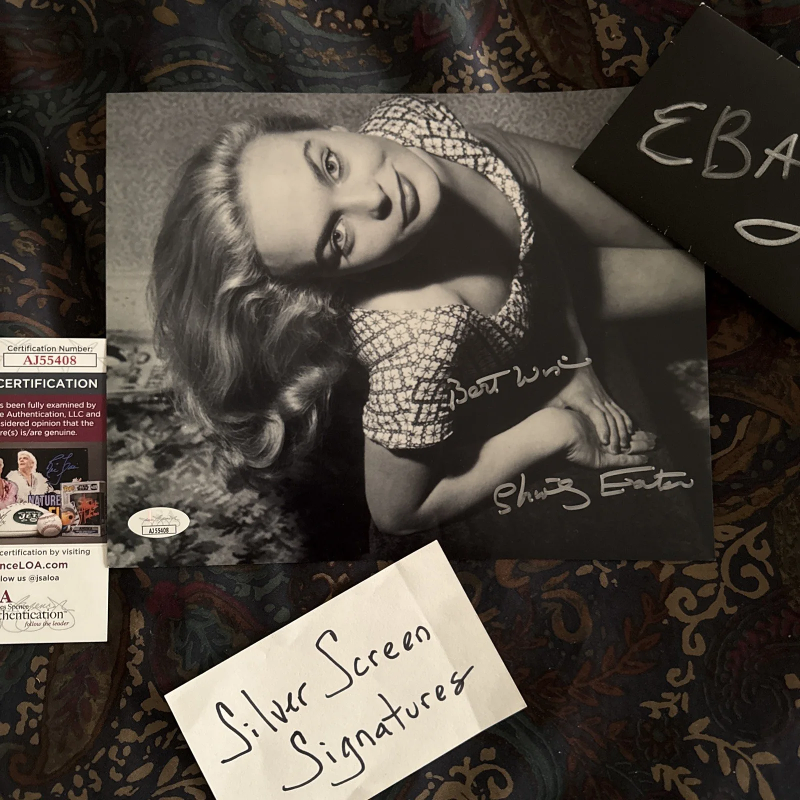 Shirley Eaton Goldfinger 8x10 Hand Signed Photo Autograph JSA COA James Bond, изображение 2