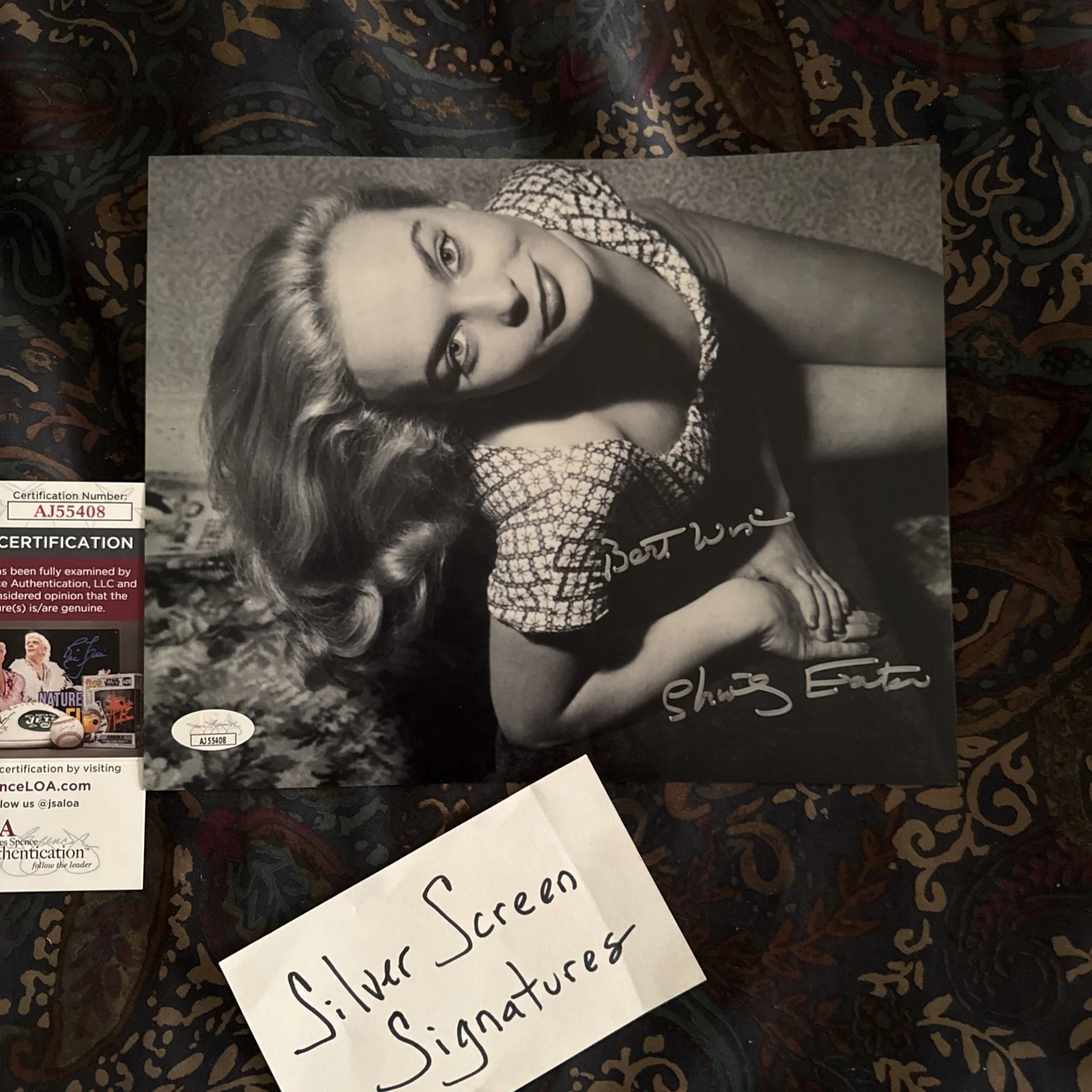 Shirley Eaton Goldfinger 8x10 Hand Signed Photo Autograph JSA COA James Bond, изображение 4