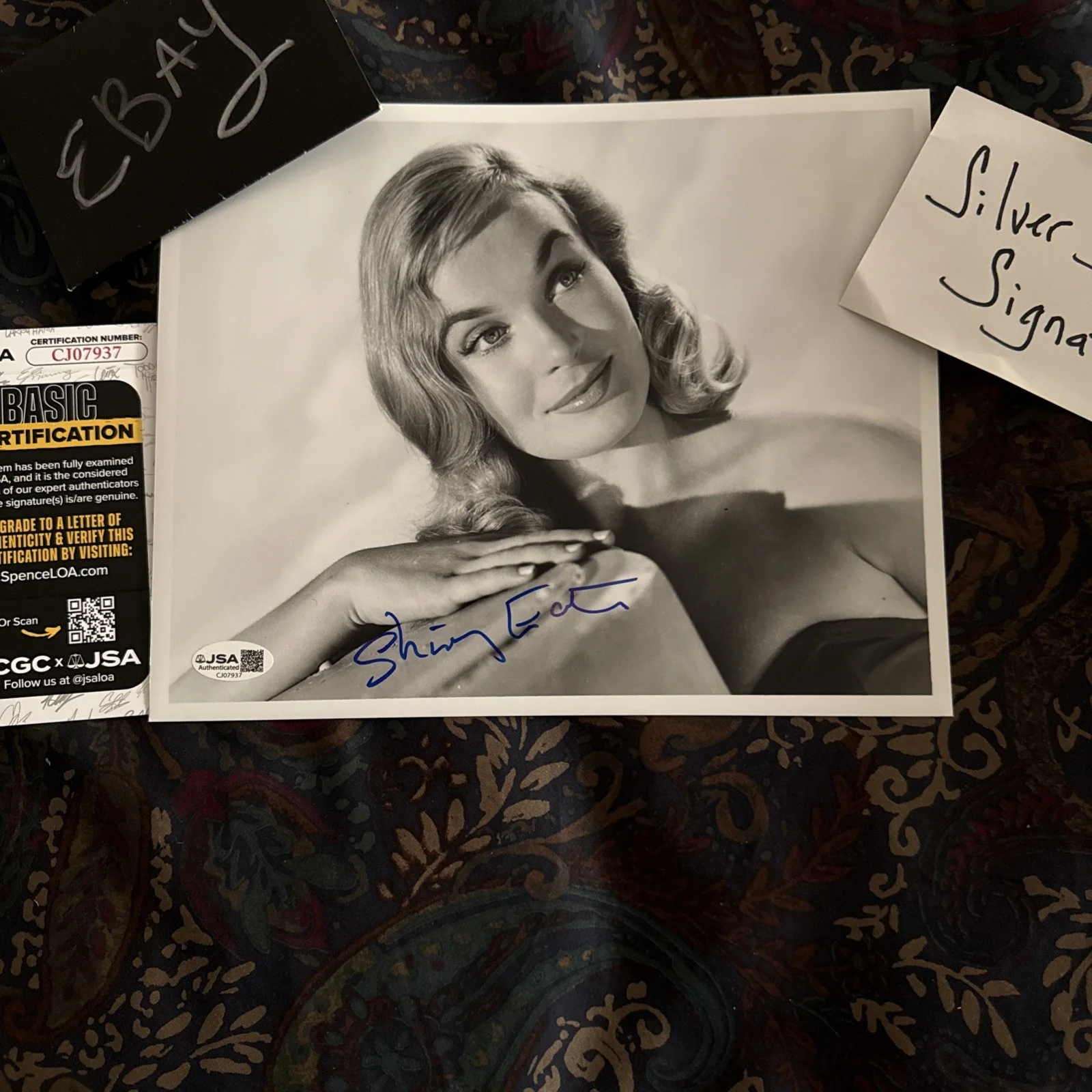 Shirley Eaton Goldfinger 8x10 Hand Signed Photo Autograph JSA COA James Bond, изображение 3