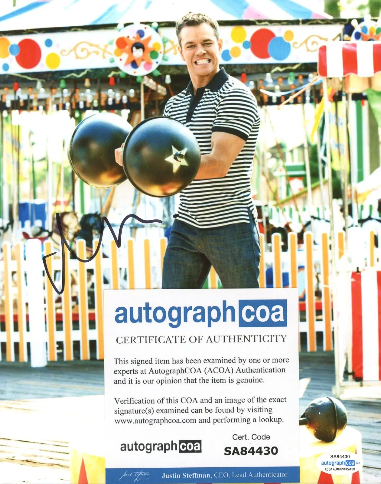 Matt Damon — Matt Damon Signed 8x10 Photo (AutographCOA), image 2