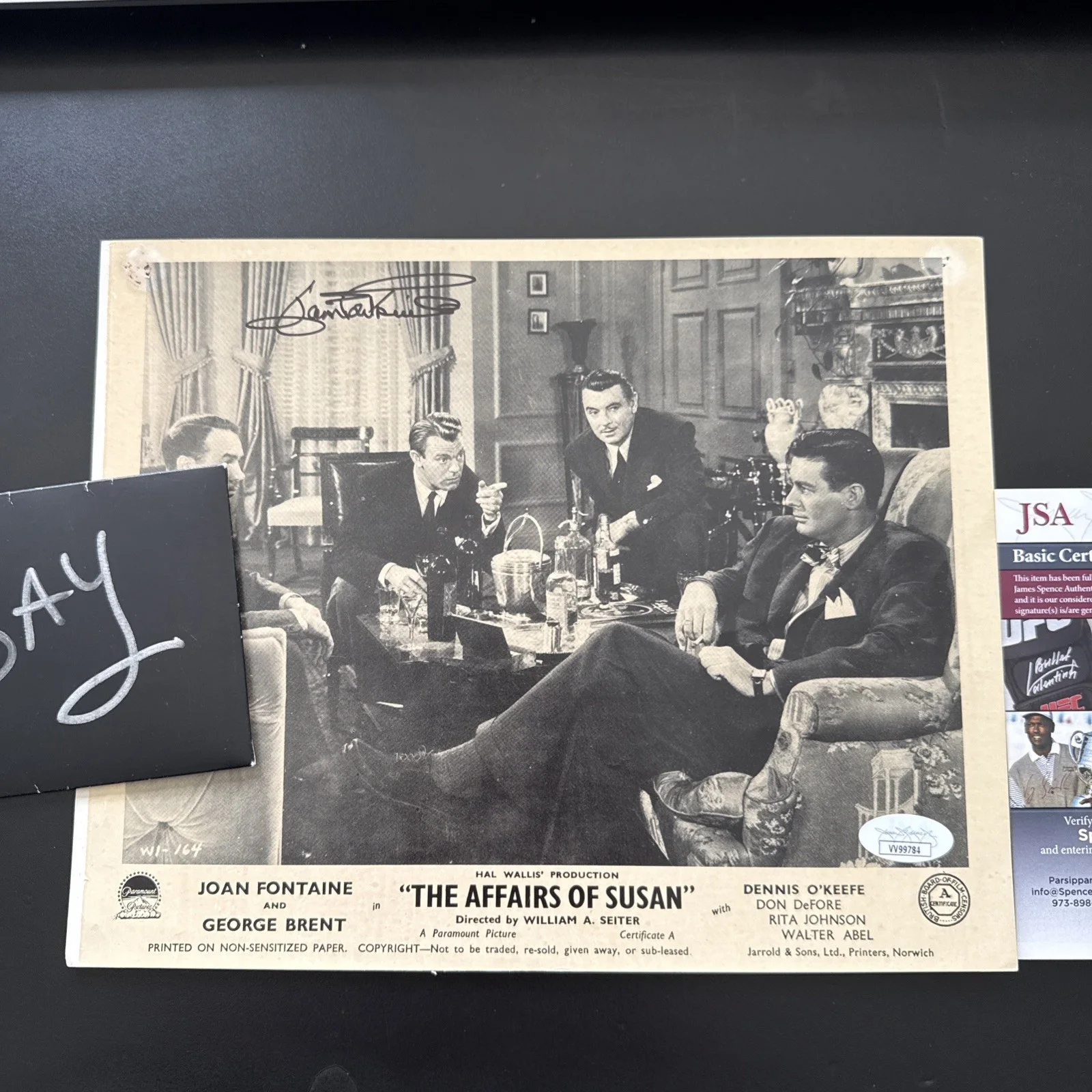 Joan Fontaine Stunning 8x10 Hand Signed Photo Autograph JSA COA Affairs Of Susan, изображение 5
