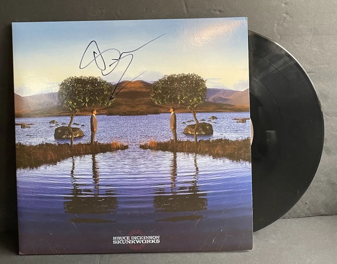 Bruce Dickinson Signed Skunkworks Iron Maiden Solo Album Vinyl Record Rare, изображение 2
