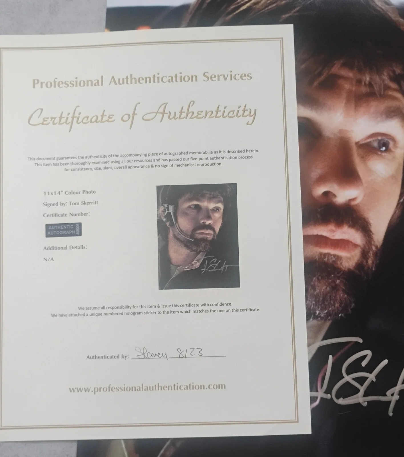 Tom Skerritt Hand Signed Autograph 11x14 Photo COA Alien NO US TARIFFS, image 4