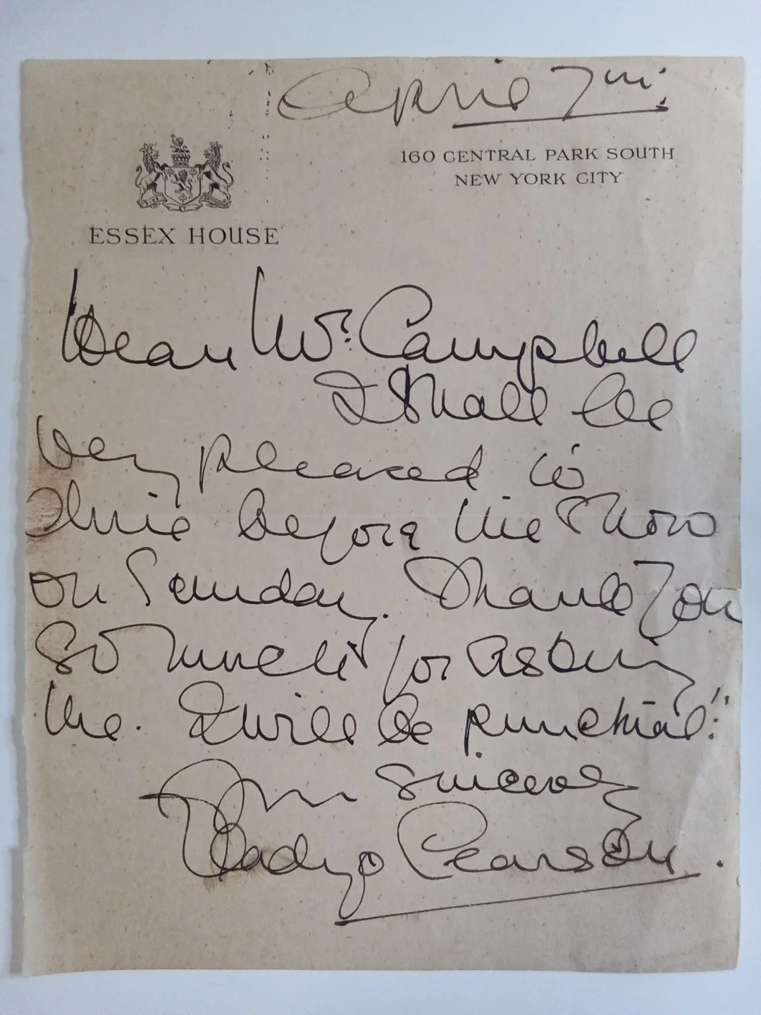 Dame Gladys Cooper-Pearson Signed Letterhead My Fair Lady JSA, image 2