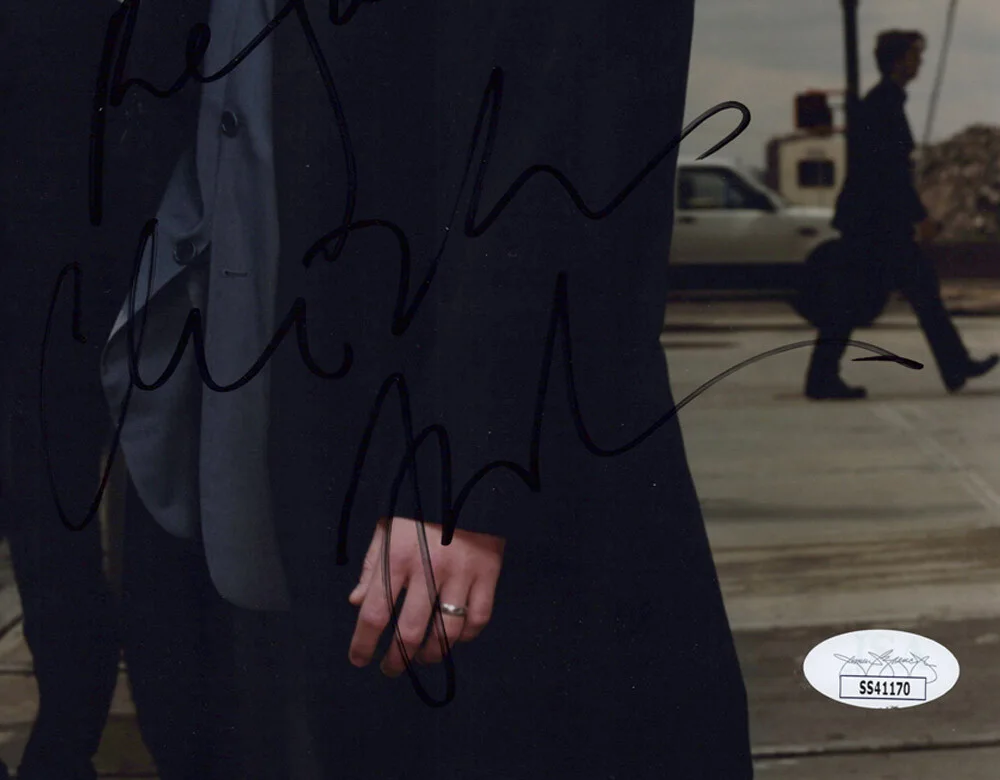 CHRISTIAN BALE — Christian Bale signed 8x10 Photo BATMAN c PROOF Rare Full Signature JSA COA, изображение 3