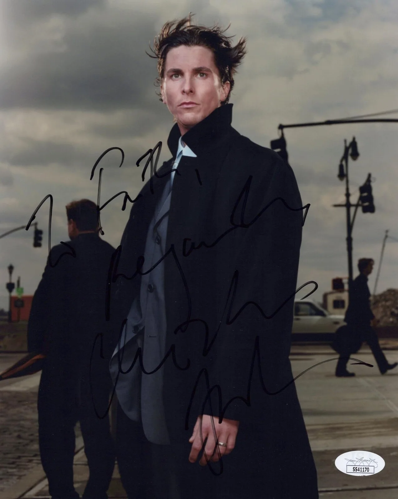 CHRISTIAN BALE — Christian Bale signed 8x10 Photo BATMAN c PROOF Rare Full Signature JSA COA, изображение 4