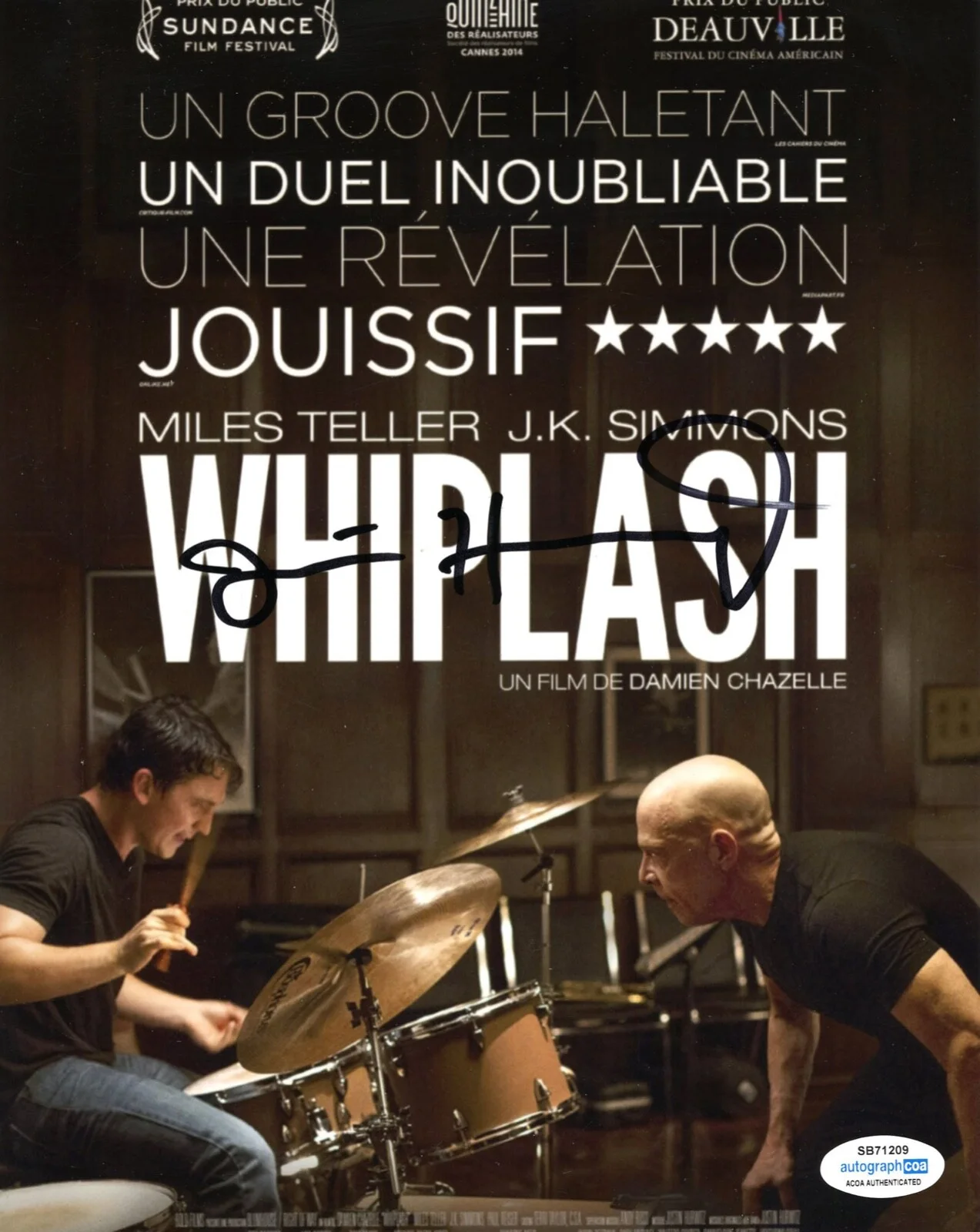 JUSTIN HURWITZ — Justin Hurwitz signed "WHIPLASH" 8x10 Photo c Autograph PROOF Composer ACOA COA, изображение 3